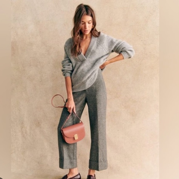 Sezane Cody Jumper Mid Heather Grey - Size S - Picture 1 of 3